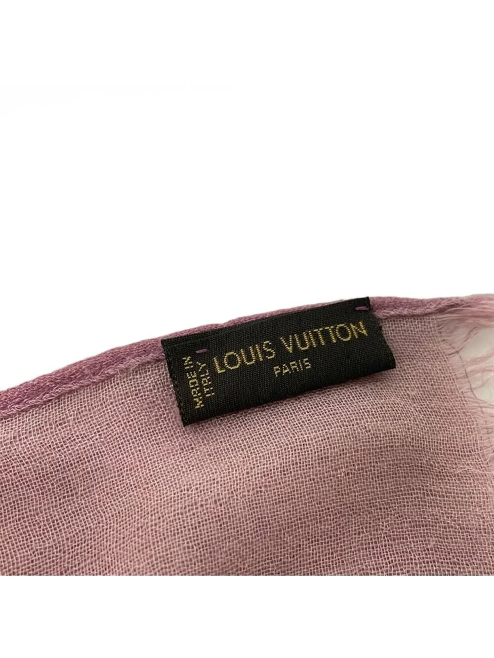 Louis Vuitton Shawl Monogram Pink Cashmere Silk Scarf